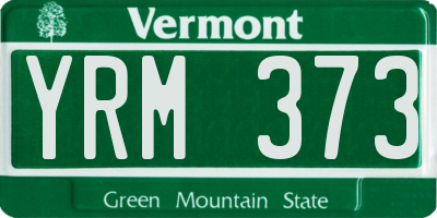 VT license plate YRM373
