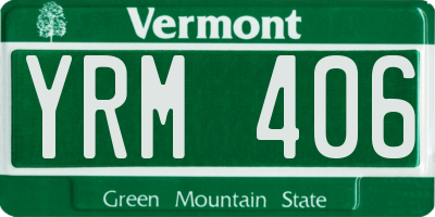 VT license plate YRM406