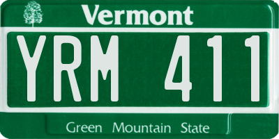 VT license plate YRM411