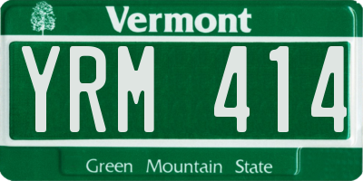 VT license plate YRM414