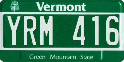 VT license plate YRM416