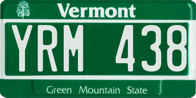 VT license plate YRM438