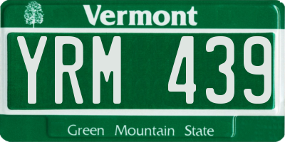 VT license plate YRM439
