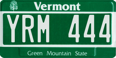 VT license plate YRM444