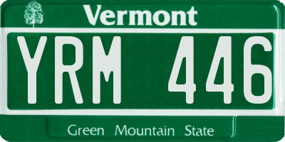 VT license plate YRM446