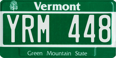 VT license plate YRM448