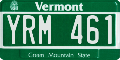 VT license plate YRM461