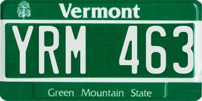 VT license plate YRM463