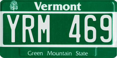 VT license plate YRM469