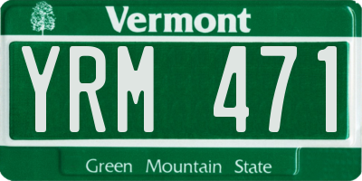 VT license plate YRM471