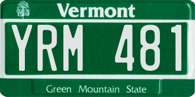 VT license plate YRM481