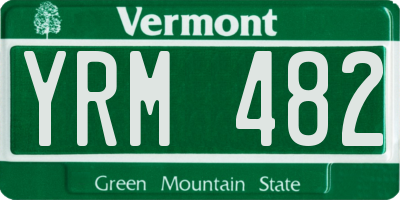 VT license plate YRM482