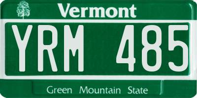 VT license plate YRM485