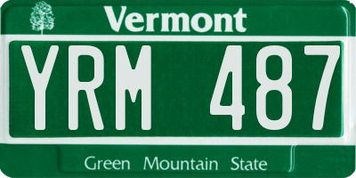 VT license plate YRM487