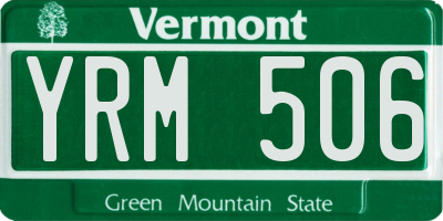 VT license plate YRM506