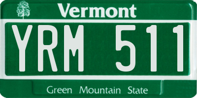 VT license plate YRM511