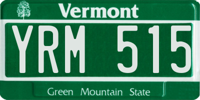 VT license plate YRM515