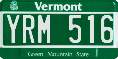 VT license plate YRM516