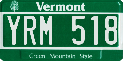 VT license plate YRM518