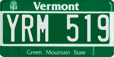 VT license plate YRM519