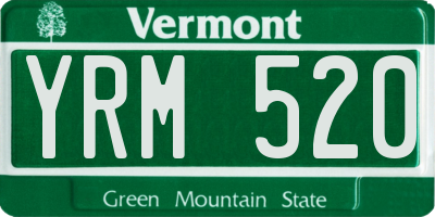 VT license plate YRM520