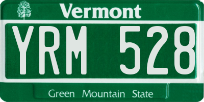 VT license plate YRM528