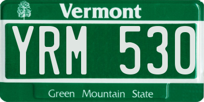VT license plate YRM530