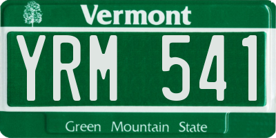 VT license plate YRM541
