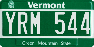 VT license plate YRM544