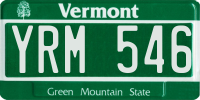 VT license plate YRM546