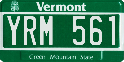 VT license plate YRM561