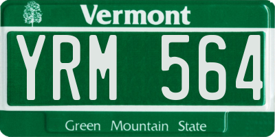 VT license plate YRM564