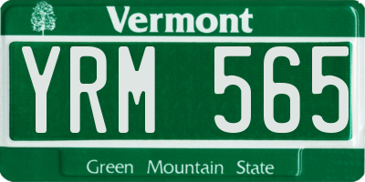 VT license plate YRM565