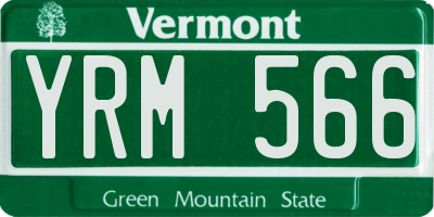 VT license plate YRM566