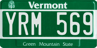 VT license plate YRM569