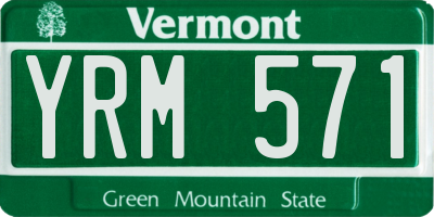 VT license plate YRM571