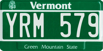 VT license plate YRM579