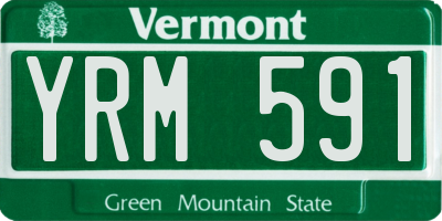 VT license plate YRM591