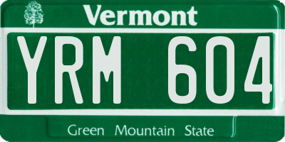 VT license plate YRM604