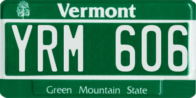 VT license plate YRM606