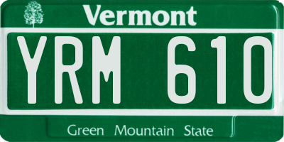 VT license plate YRM610