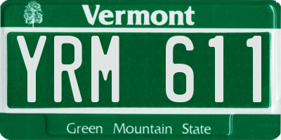 VT license plate YRM611