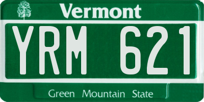 VT license plate YRM621