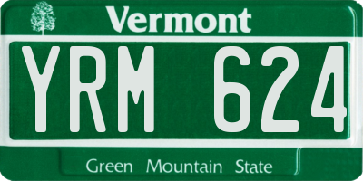 VT license plate YRM624