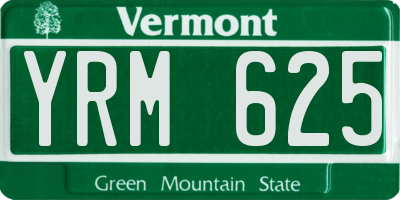 VT license plate YRM625