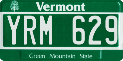 VT license plate YRM629