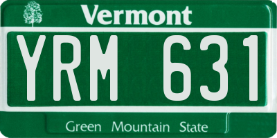 VT license plate YRM631