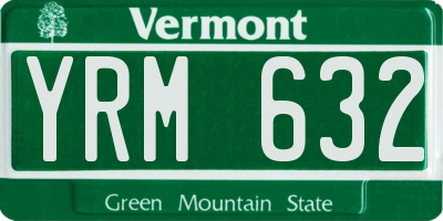 VT license plate YRM632