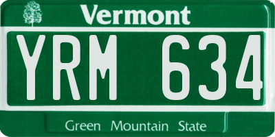 VT license plate YRM634