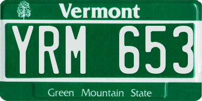 VT license plate YRM653